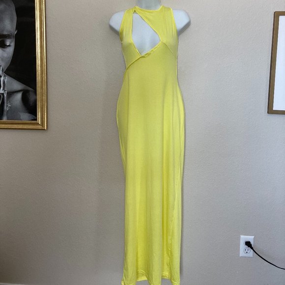 Yellow Cut Out Dress - Picture 2 of 3